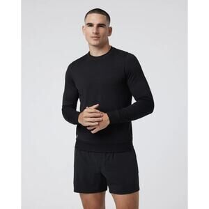 Vuori Men's black heather ponto performance crewneck - size XL